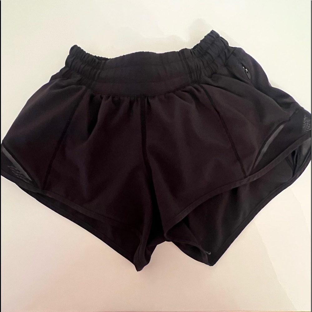 Black Hotty Hot Low-Rise Lined Shorts 2.5””